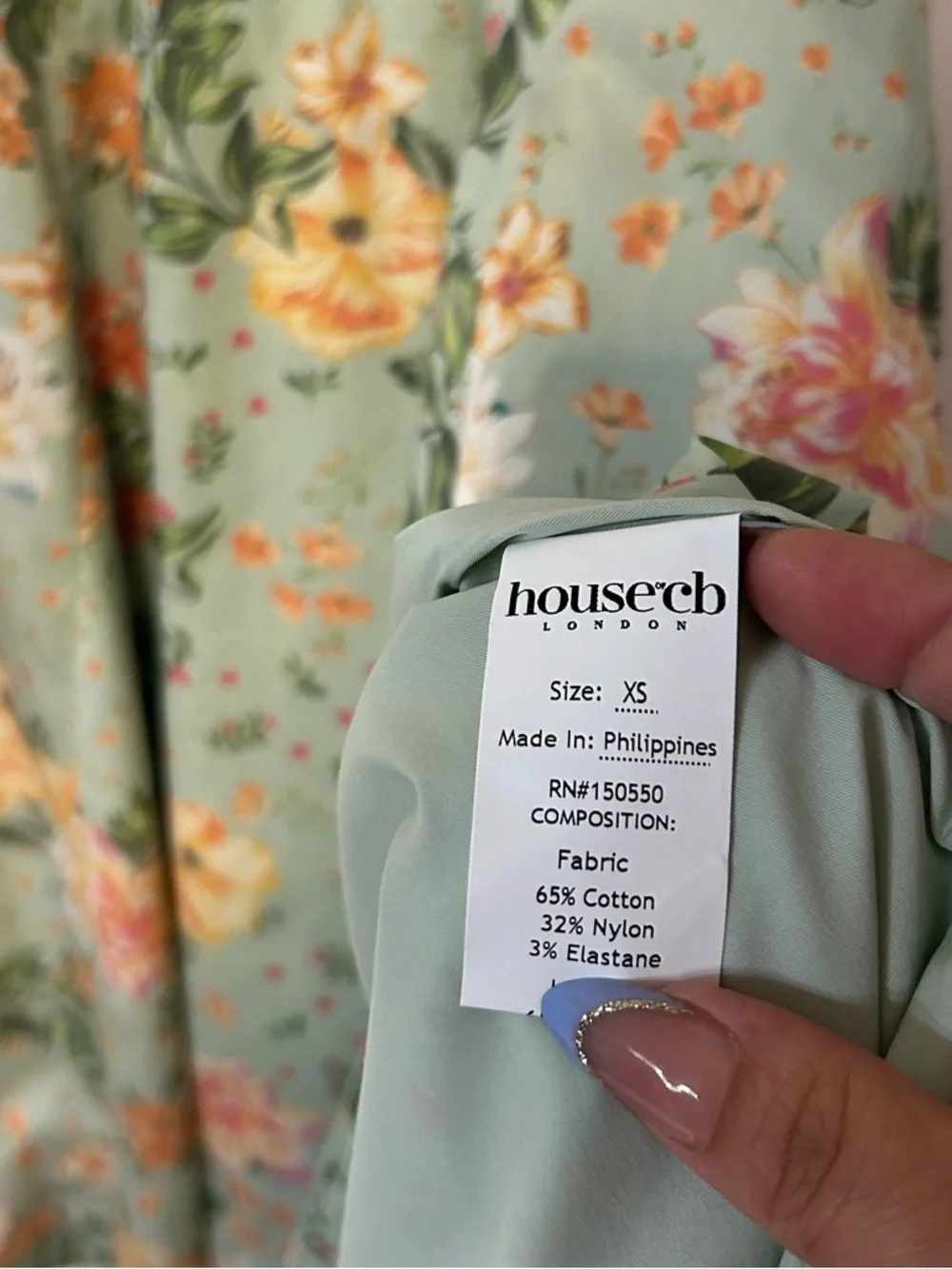 House of CB Sabrina Light Jade Floral Print Bustier Sundress - Picture 6 of 10